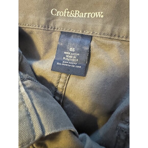 Croft Barrow Mens 46 Elastic Waist Pockets Cotton Gray - Picture 4 of 7